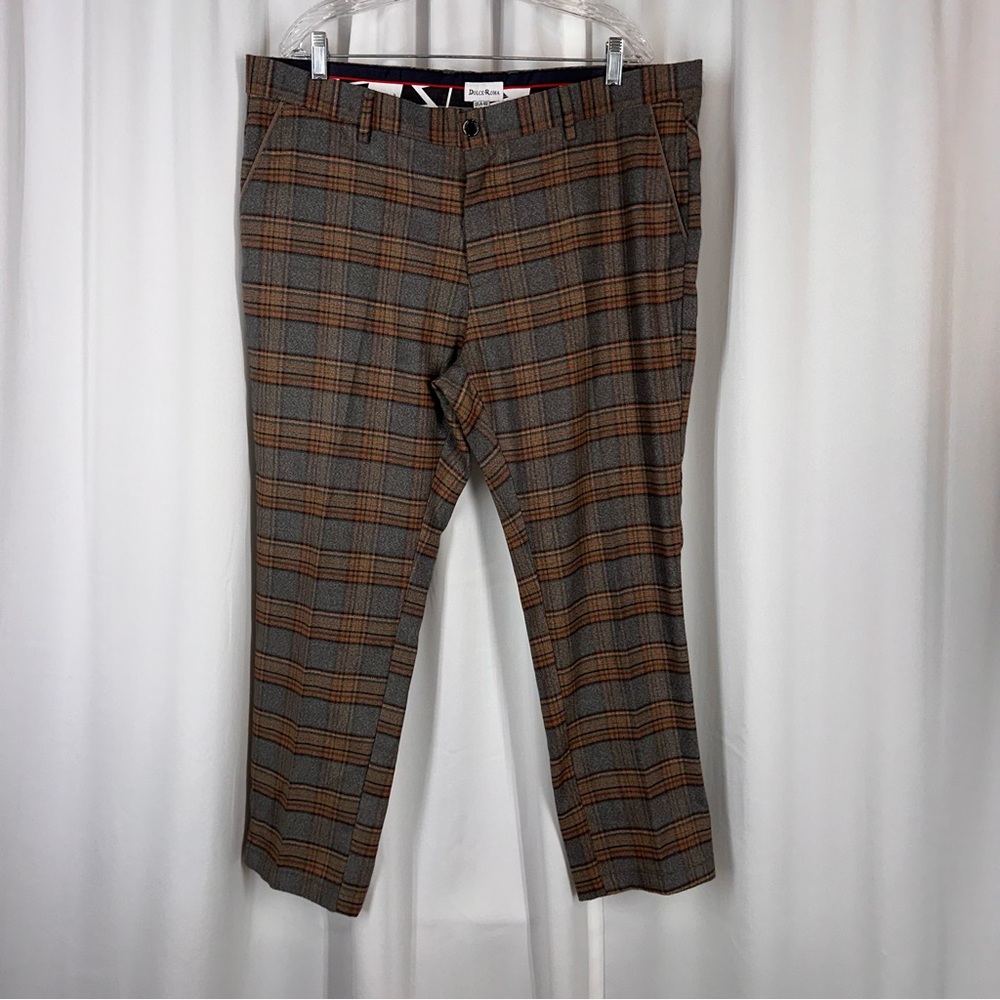 Plaid Dress Pants - Brown/Gray Men's Trousers
